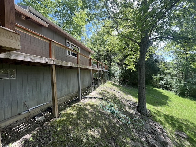 247 Hideaway, Owenton, KY 40359 - view of grassy yard featuring a wooden deck