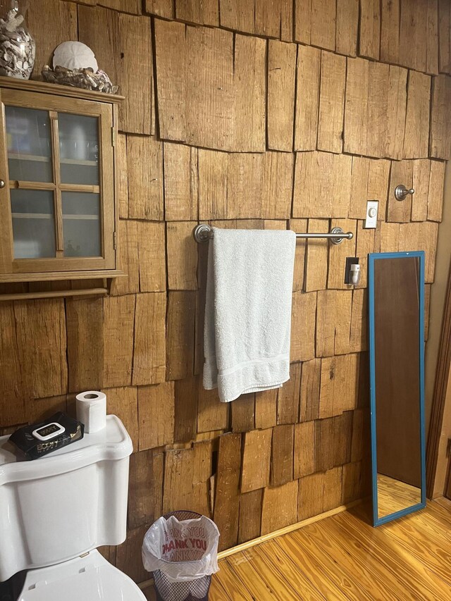 247 Hideaway, Owenton, KY 40359 - bathroom featuring wood finished floors and wood walls
