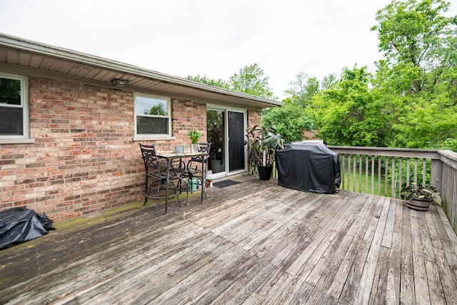 2220 Genevieve Ln, Covington, KY 41011 - wooden terrace featuring a grill