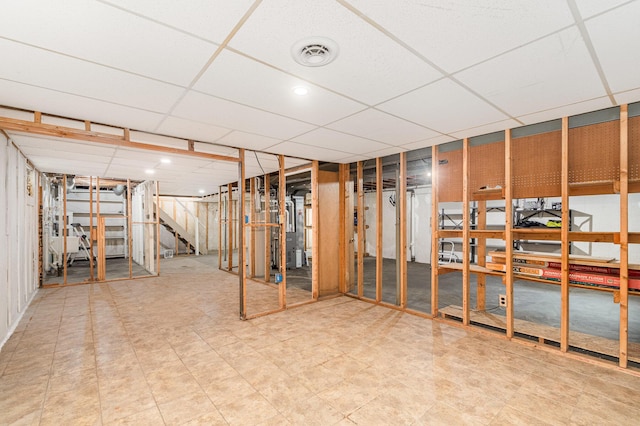 2534 Buttermilk Pike, Fort Mitchell, KY 41017 - unfinished basement with stairway and a drop ceiling