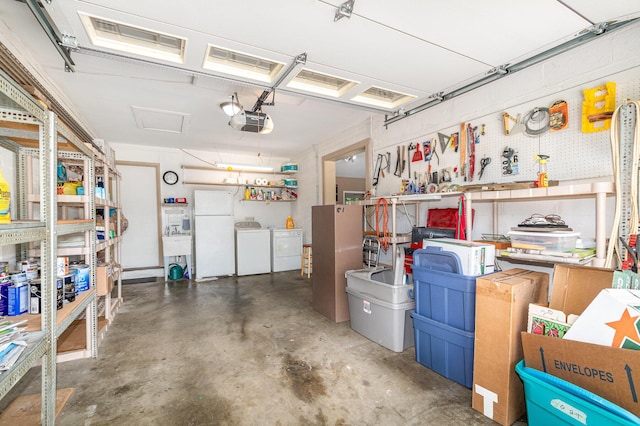 2534 Buttermilk Pike, Fort Mitchell, KY 41017 - garage featuring freestanding refrigerator, separate washer and dryer, and a garage door opener