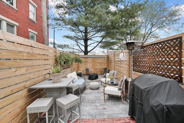 519 Greenup St Unit A, Covington, KY 41011 - fenced backyard with a patio and grilling area