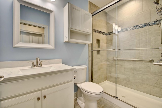 3257 Ivy Ridge Dr, Taylor Mill, KY 41015 - bathroom featuring toilet, a stall shower, and vanity