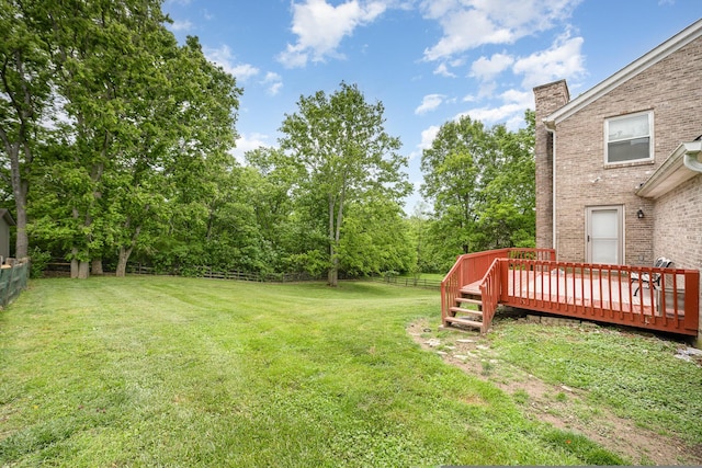 8 Whispering Woods Ln, Alexandria, KY 41001 - view of yard with a wooden deck