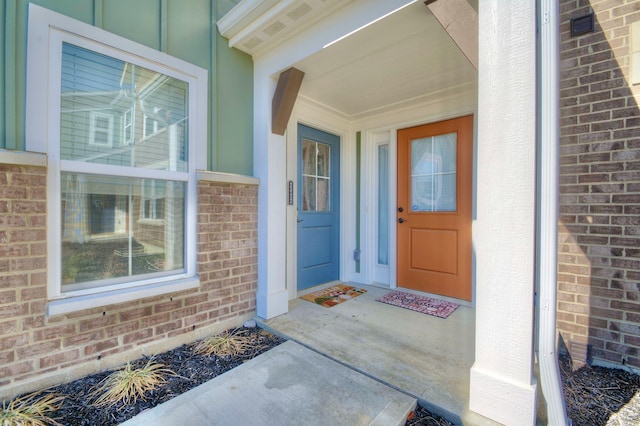 2422 Arezzo St, Covington, KY 41017 - property entrance with brick siding and board and batten siding