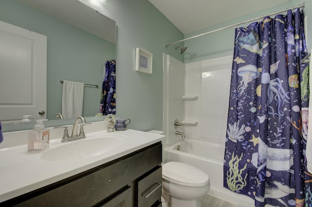 2422 Arezzo St, Covington, KY 41017 - full bathroom with vanity, toilet, and shower / bath combo with shower curtain