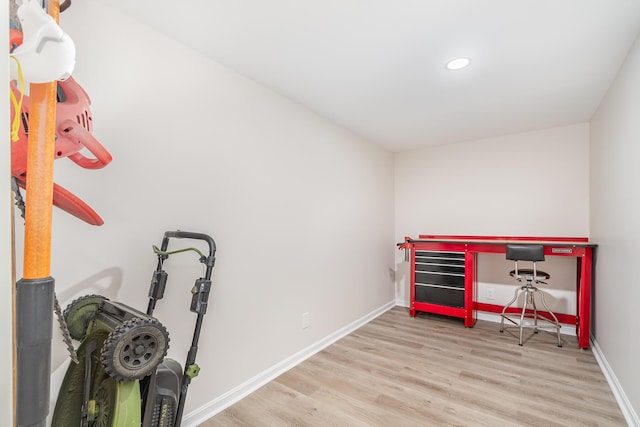 10988 Dairybarn Ln, Alexandria, KY 41001 - misc room with wood finished floors, baseboards, and recessed lighting