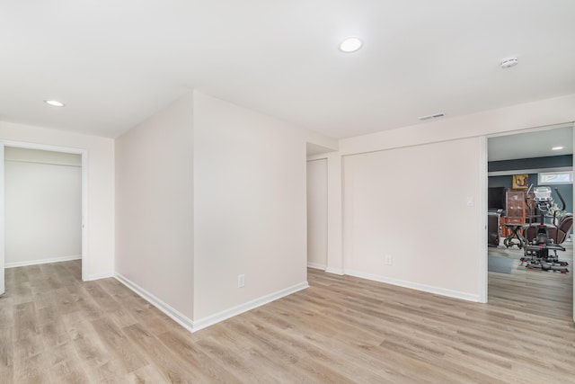 10988 Dairybarn Ln, Alexandria, KY 41001 - unfurnished living room with light wood-style flooring, recessed lighting, and baseboards