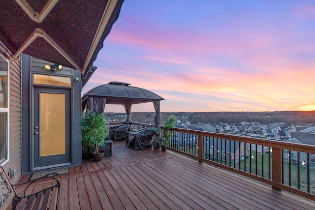 10988 Dairybarn Ln, Alexandria, KY 41001 - deck with a gazebo and a residential view