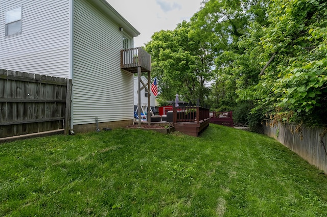 3350 Redbud Ct, Erlanger, KY 41018 - view of yard with a balcony and a deck