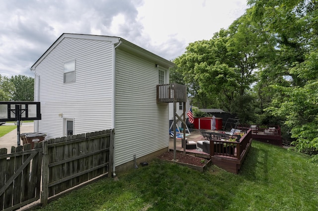 3350 Redbud Ct, Erlanger, KY 41018 - view of side of home with a wooden deck and a balcony