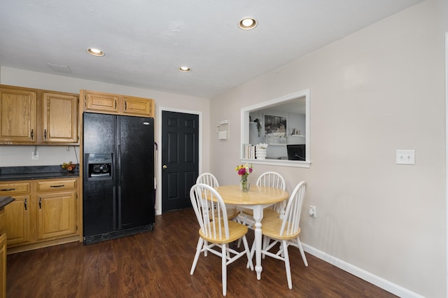 3350 Redbud Ct, Erlanger, KY 41018 - dining room featuring dark wood-type flooring, baseboards, and recessed lighting