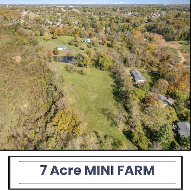 871 Bristow Rd, Independence, KY 41051 - aerial view of property and surrounding area featuring a heavily wooded area