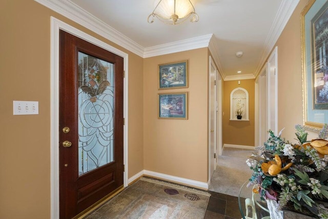 871 Bristow Rd, Independence, KY 41051 - entrance foyer featuring baseboards and crown molding