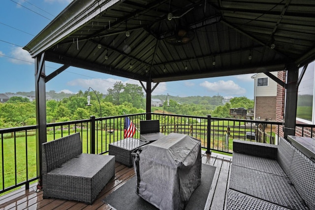 10113 Lapalco Ct, Union, KY 41091 - wooden deck featuring a gazebo and a lawn