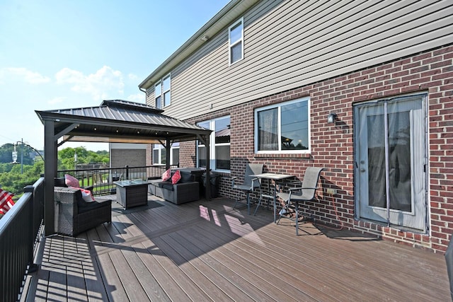 10113 Lapalco Ct, Union, KY 41091 - wooden deck featuring a gazebo and outdoor lounge area