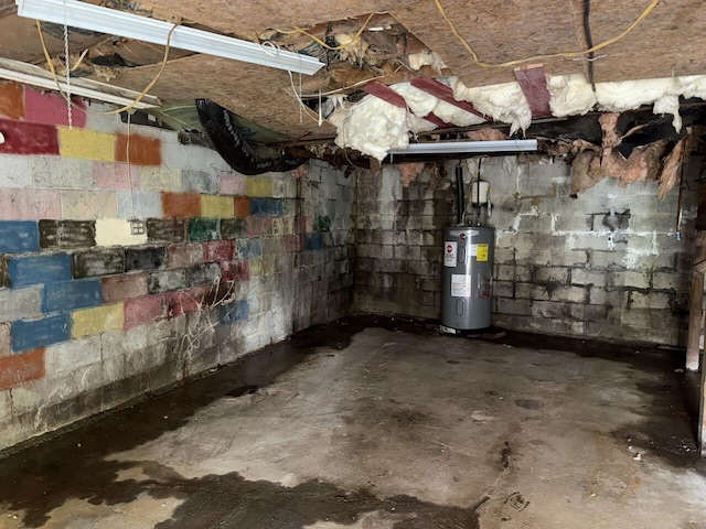 12544 Klein Rd, Morning View, KY 41063 - below grade area with water heater and concrete block wall