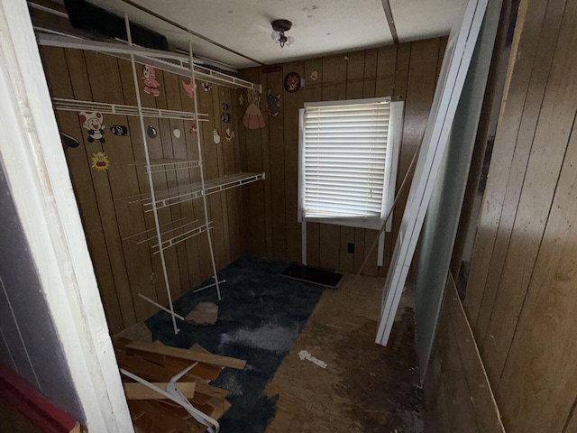 12544 Klein Rd, Morning View, KY 41063 - bathroom with a tile shower and wood walls