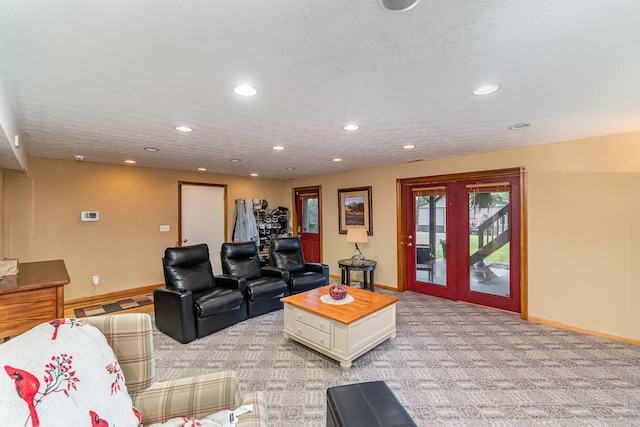 1019 Fisher Rd, Foster, KY 41043 - living area with baseboards, light carpet, and recessed lighting