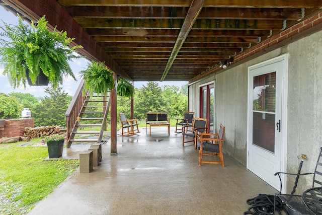 1019 Fisher Rd, Foster, KY 41043 - view of patio / terrace featuring stairs