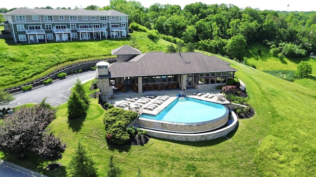 1859 Riverpointe Ct Unit 11, Dayton, KY 41074 - outdoor pool with a patio and a yard