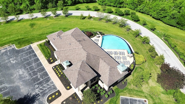 1859 Riverpointe Ct Unit 11, Dayton, KY 41074 - bird's eye view of a pool area