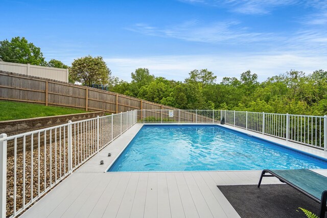 21 Laurel Ridge Dr, Alexandria, KY 41001 - view of pool with a fenced backyard and a wooden deck