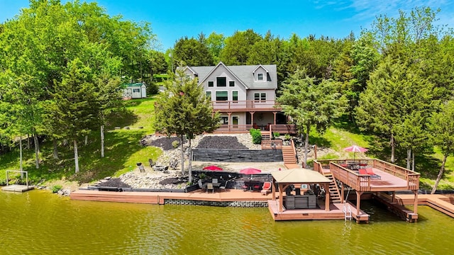 445 Elk Lake Resort Rd Unit 882, Owenton, KY 40359 - dock area featuring stairway and a deck with water view