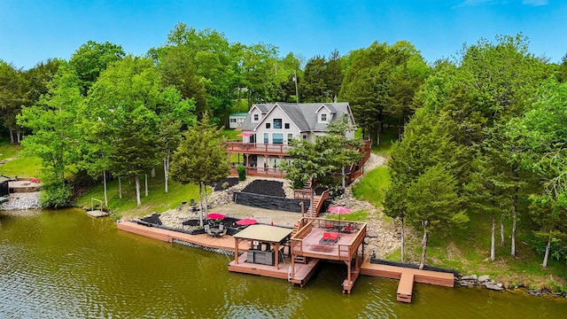 445 Elk Lake Resort Rd Unit 882, Owenton, KY 40359 - dock area featuring boat lift and a deck with water view