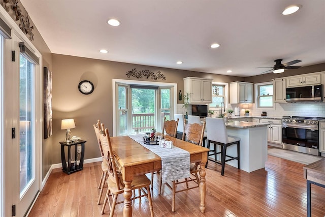445 Elk Lake Resort Rd Unit 882, Owenton, KY 40359 - dining room with healthy amount of natural light, light wood-style floors, and recessed lighting