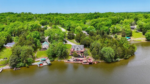 445 Elk Lake Resort Rd Unit 882, Owenton, KY 40359 - drone / aerial view of a forest and a nearby body of water