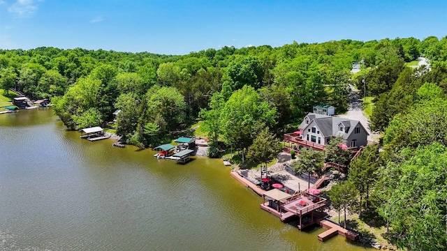 445 Elk Lake Resort Rd Unit 882, Owenton, KY 40359 - drone / aerial view of a nearby body of water and a forest