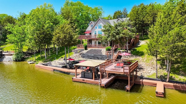 445 Elk Lake Resort Rd Unit 882, Owenton, KY 40359 - dock area featuring stairway and a deck with water view
