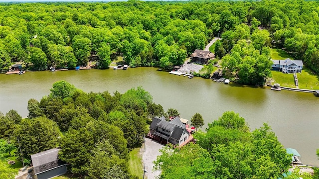 445 Elk Lake Resort Rd Unit 882, Owenton, KY 40359 - aerial view of a large body of water and a heavily wooded area