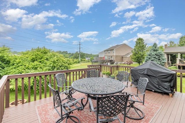 8394 Saint Louis Blvd, Union, KY 41091 - deck with outdoor dining area and a grill