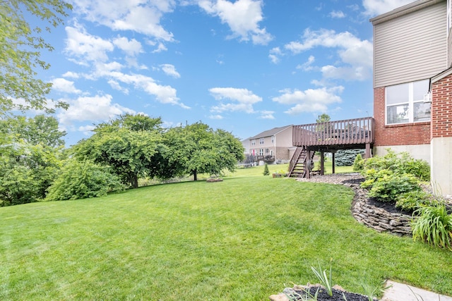8394 Saint Louis Blvd, Union, KY 41091 - view of green lawn featuring stairs and a deck