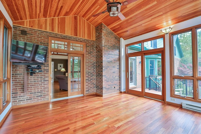 721 Dudley Rd, Edgewood, KY 41017 - unfurnished sunroom featuring lofted ceiling and a baseboard radiator