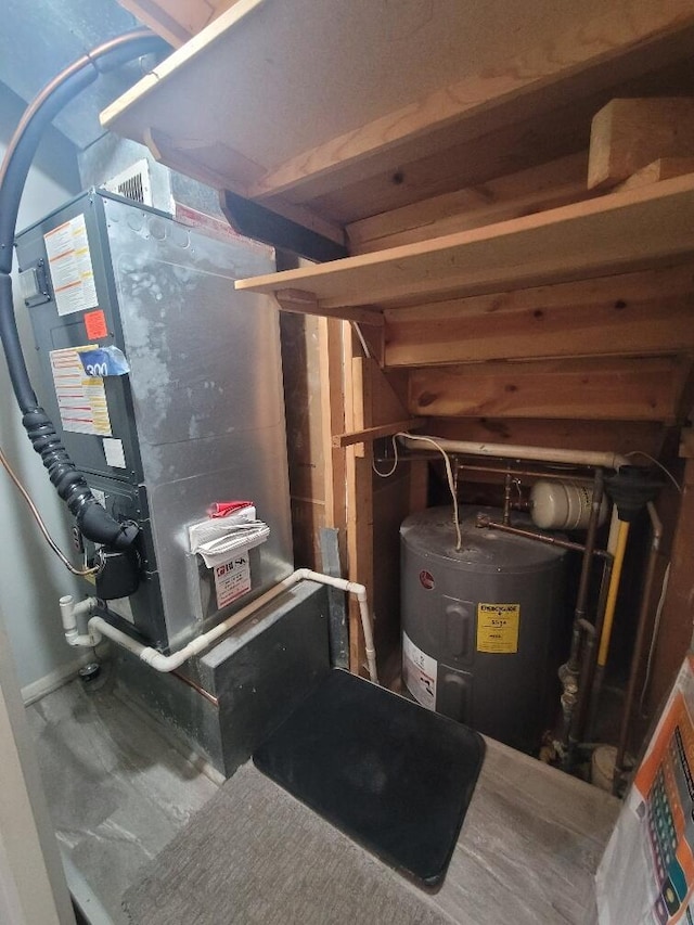 122 Whitney Ct, Crestview Hills, KY 41017 - utility room with water heater and heating unit