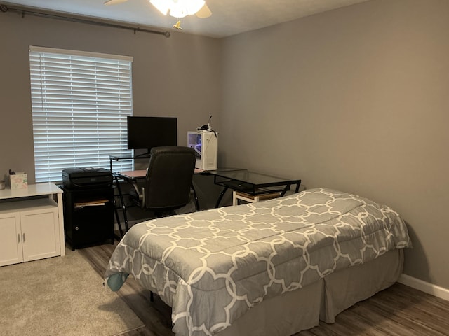 351 Deepwoods Dr, Newport, KY 41076 - bedroom featuring baseboards, a ceiling fan, and wood finished floors