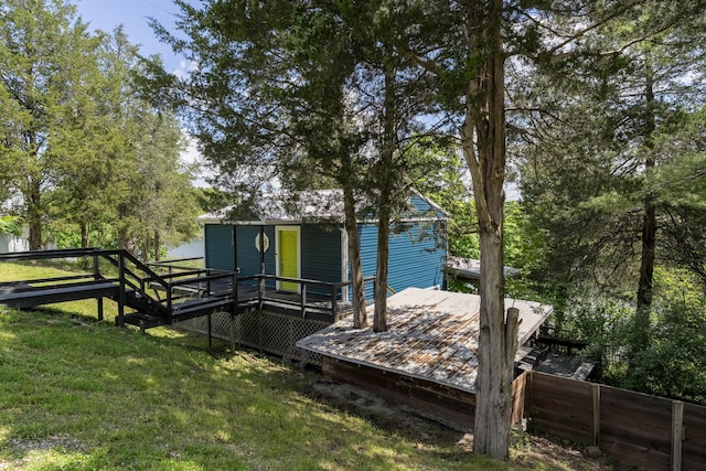 310 Greene Rd, Williamstown, KY 41097 - wooden terrace with an outbuilding