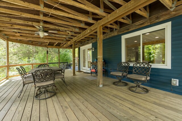 310 Greene Rd, Williamstown, KY 41097 - deck with outdoor dining area, french doors, and a grill