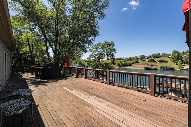 510 Jacob Dr, Williamstown, KY 41097 - wooden terrace featuring a water view