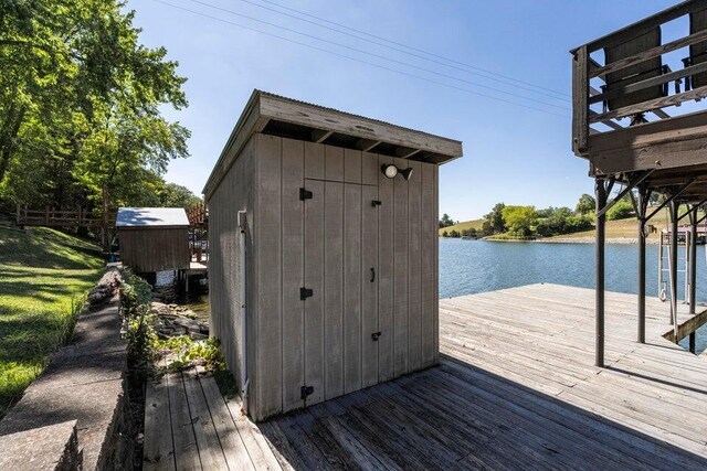 510 Jacob Dr, Williamstown, KY 41097 - view of shed with a water view