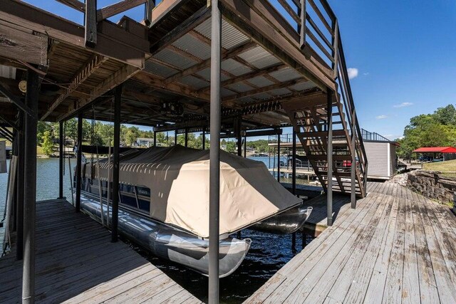 510 Jacob Dr, Williamstown, KY 41097 - dock area featuring boat lift and a water view