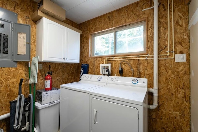 510 Jacob Dr, Williamstown, KY 41097 - laundry area with cabinet space, washing machine and dryer, and electric panel