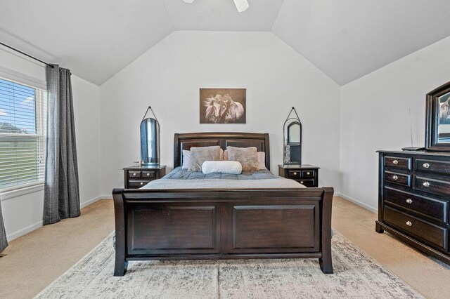 4800 Brewer Ln, Petersburg, KY 41080 - bedroom with light carpet, lofted ceiling, and baseboards