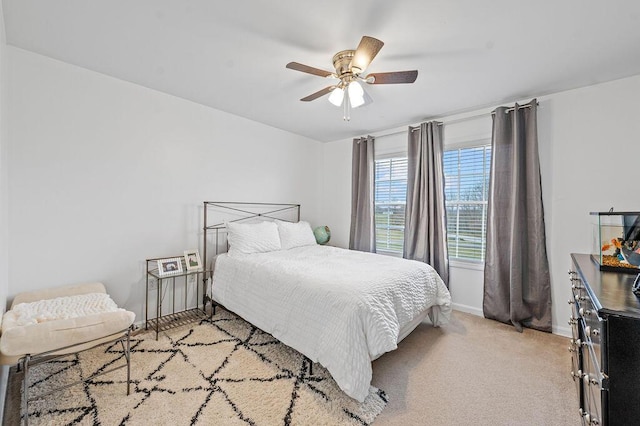 4800 Brewer Ln, Petersburg, KY 41080 - bedroom with light carpet, baseboards, and ceiling fan