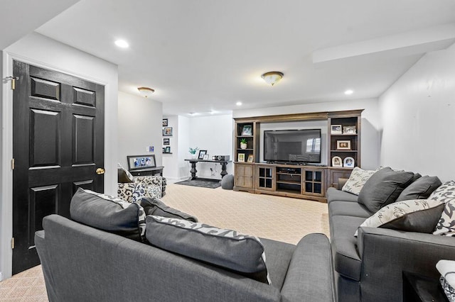 4800 Brewer Ln, Petersburg, KY 41080 - living area featuring light colored carpet and recessed lighting