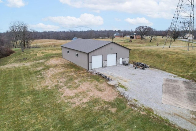 4800 Brewer Ln, Petersburg, KY 41080 - detached garage with a view of countryside