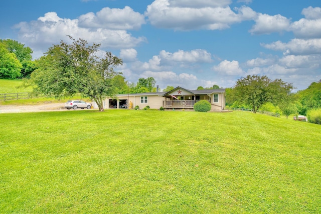 12085 Dickerson Rd, Walton, KY 41094 - view of yard with dirt driveway and a deck
